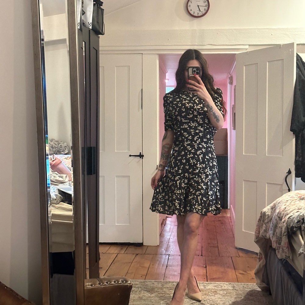 Floral Black Dress